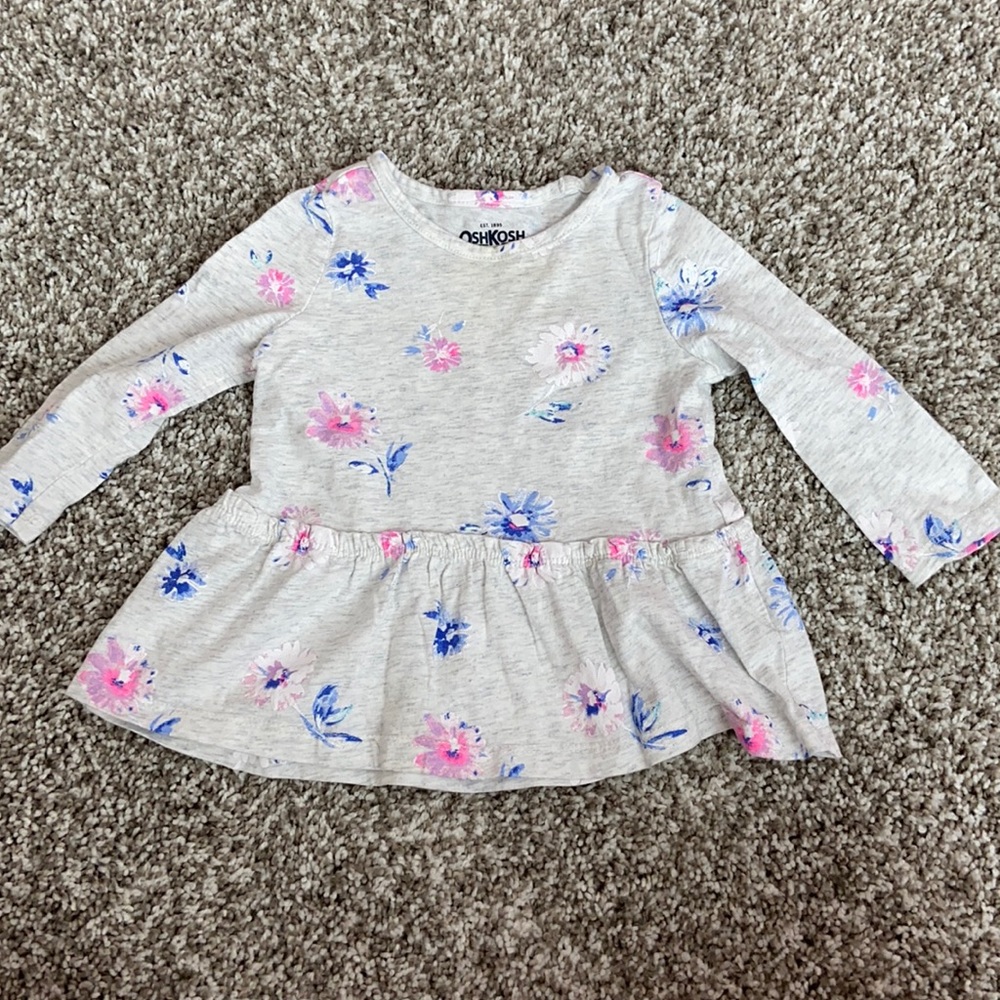 Osh Kosh Long Sleeve Flower Shirt